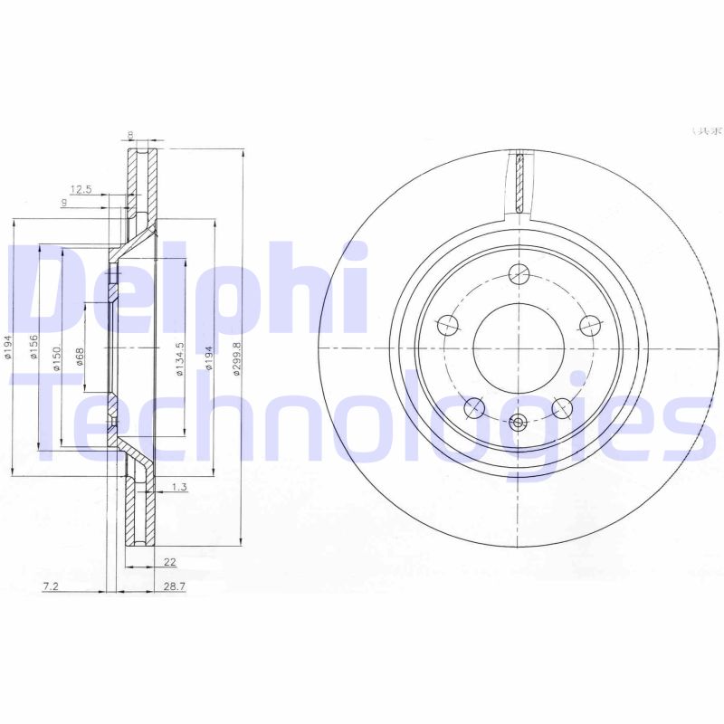 Delphi Diesel Remschijven BG3997