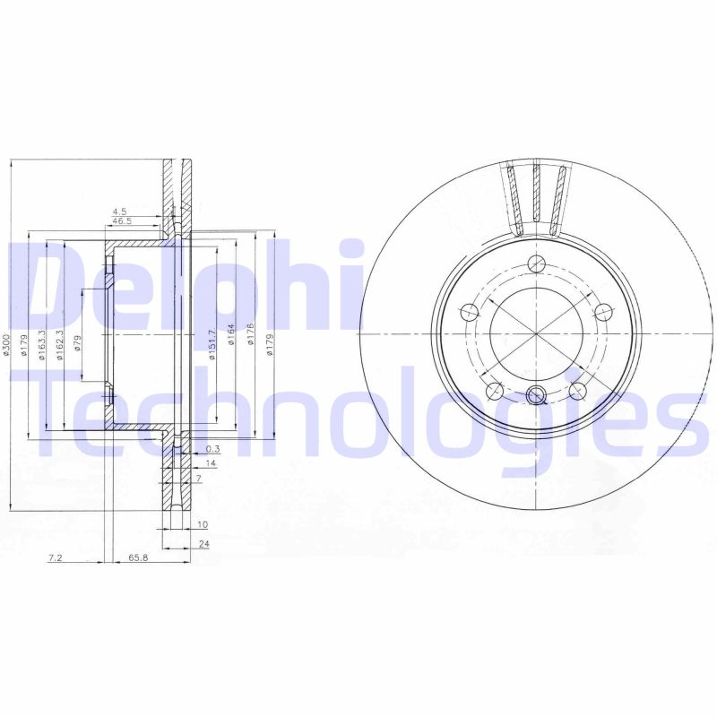 Delphi Diesel Remschijven BG3998C