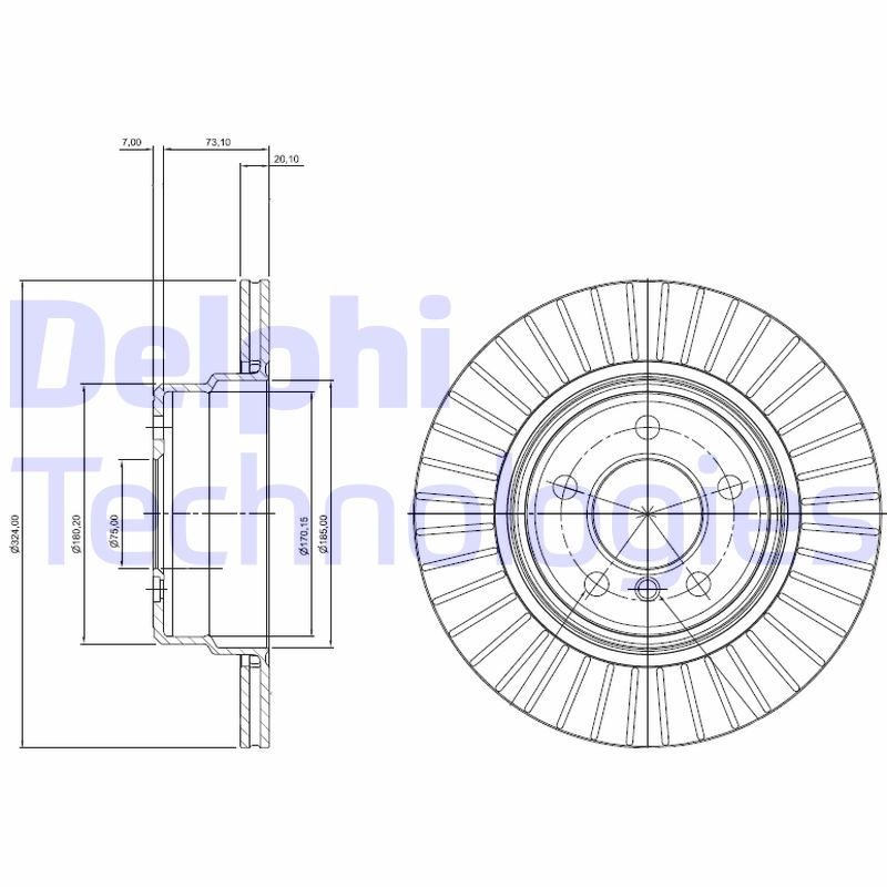 Delphi Diesel Remschijven BG3999