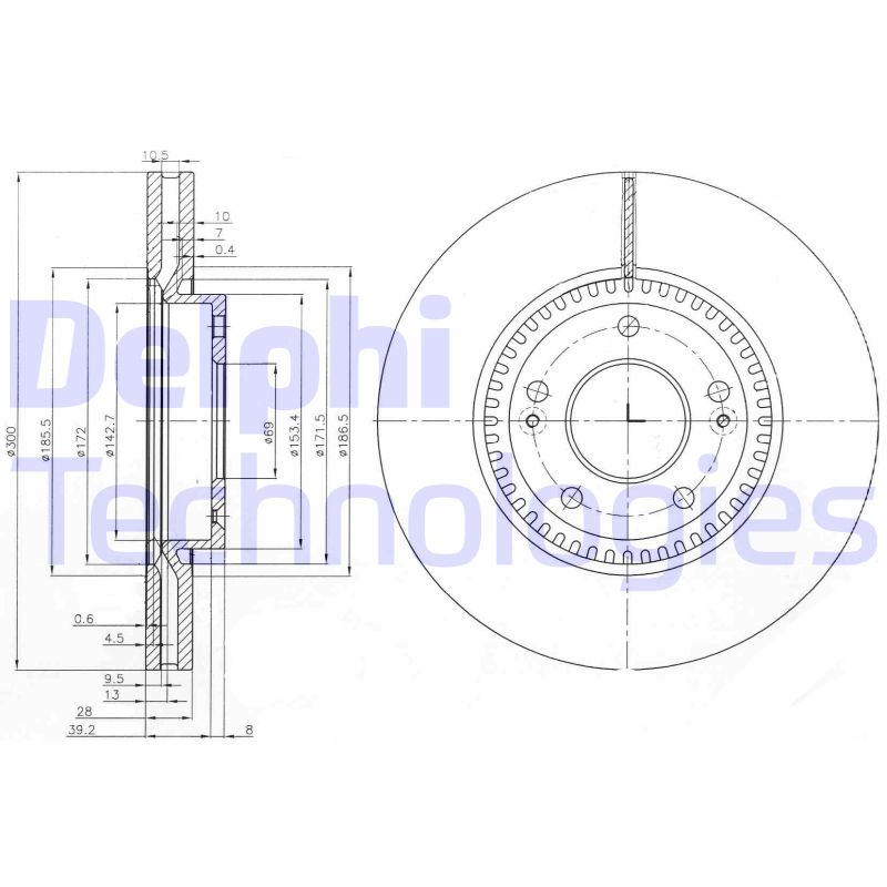 Delphi Diesel Remschijven BG4011