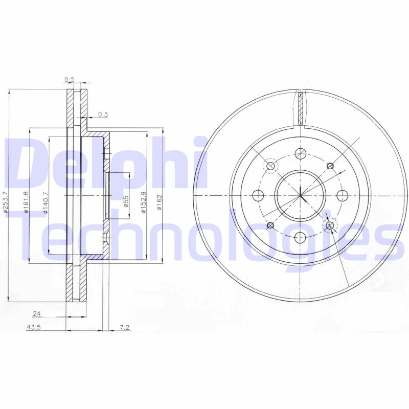 Delphi Diesel Remschijven BG4019