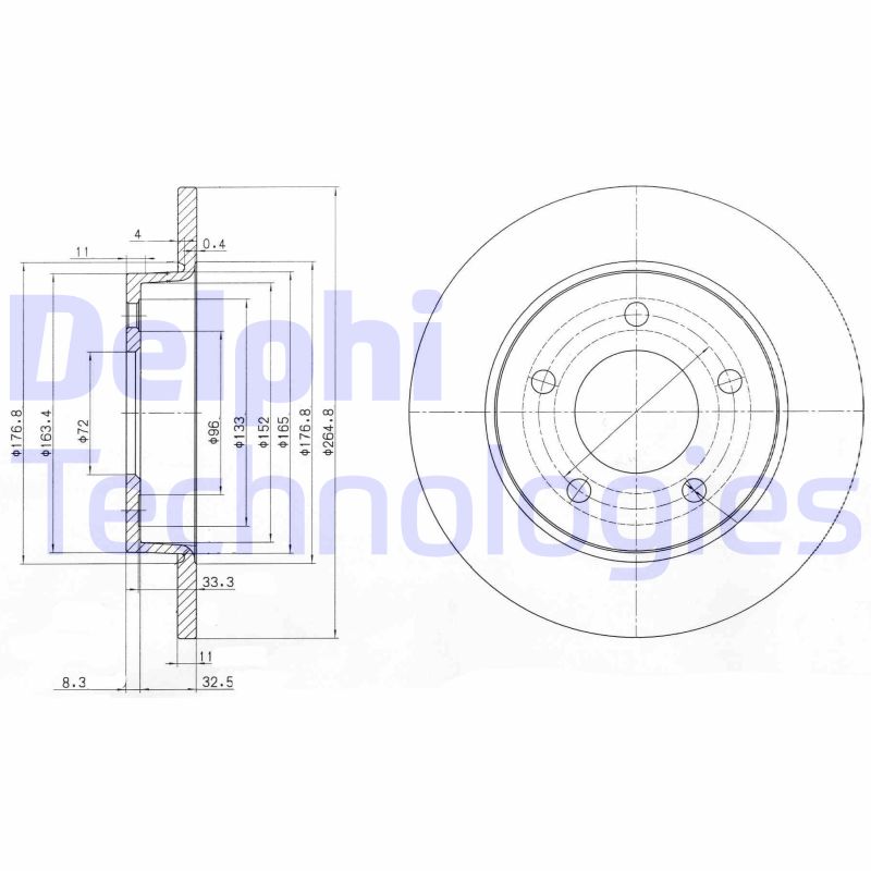 Delphi Diesel Remschijven BG4025C