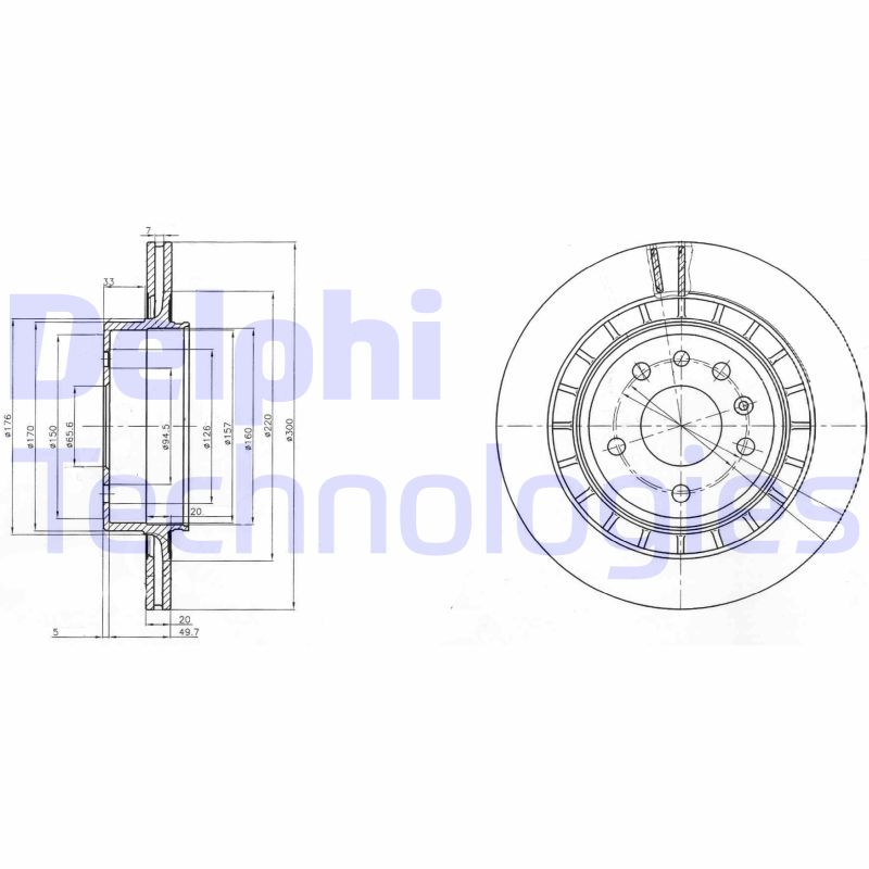 Delphi Diesel Remschijven BG4046