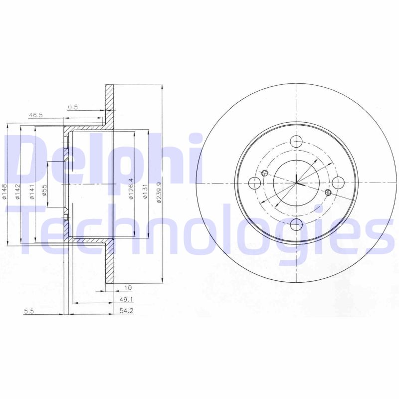 Delphi Diesel Remschijven BG4050