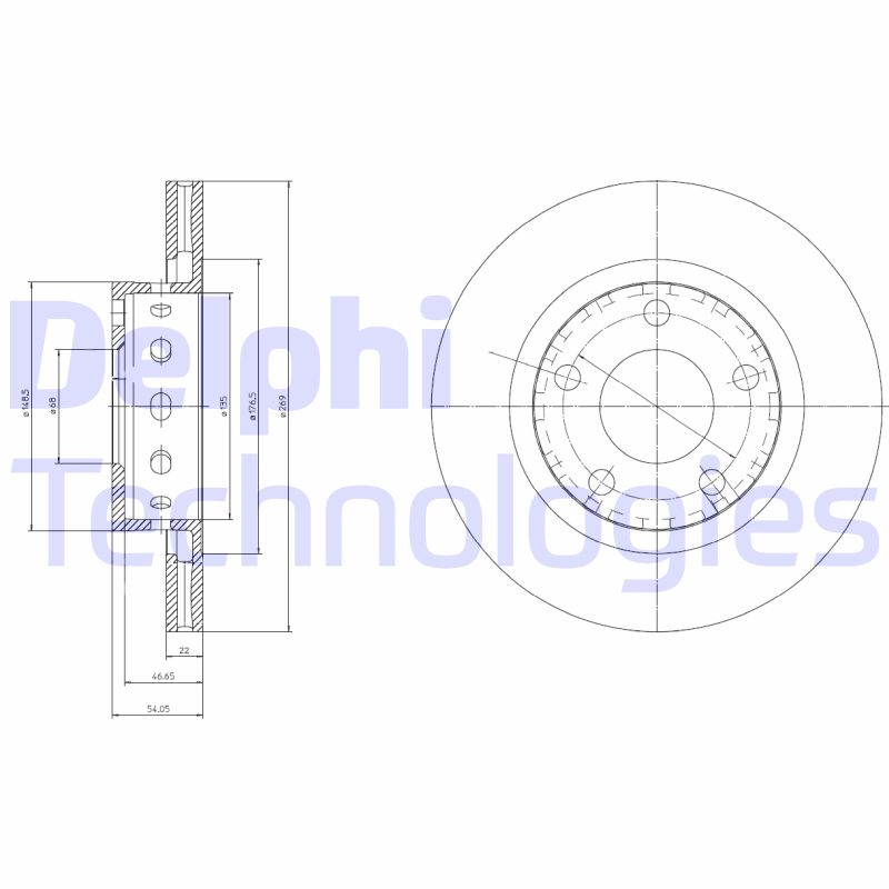 Delphi Diesel Remschijven BG4057