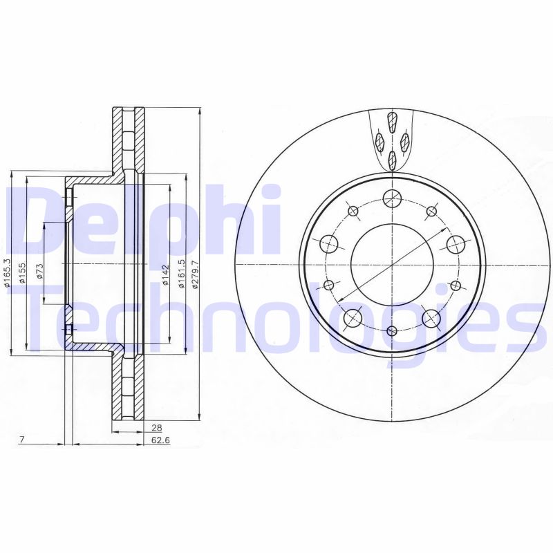 Delphi Diesel Remschijven BG4059