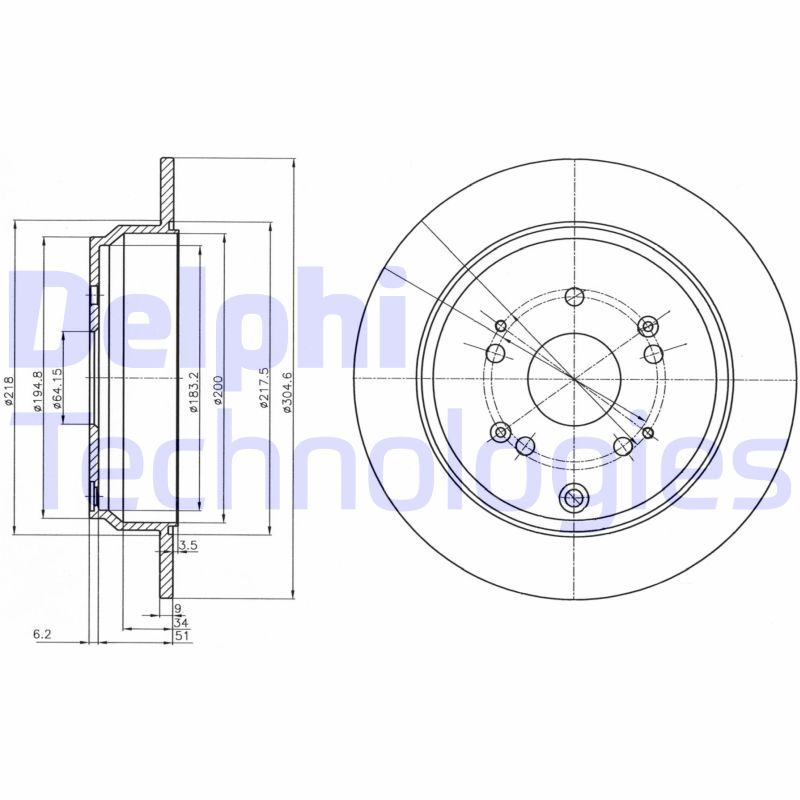 Delphi Diesel Remschijven BG4064C