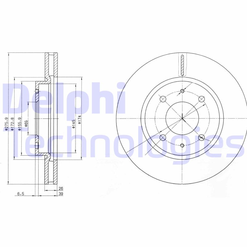 Delphi Diesel Remschijven BG4068