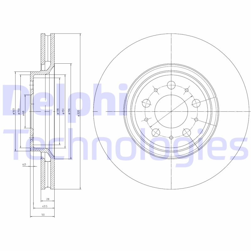 Delphi Diesel Remschijven BG4071