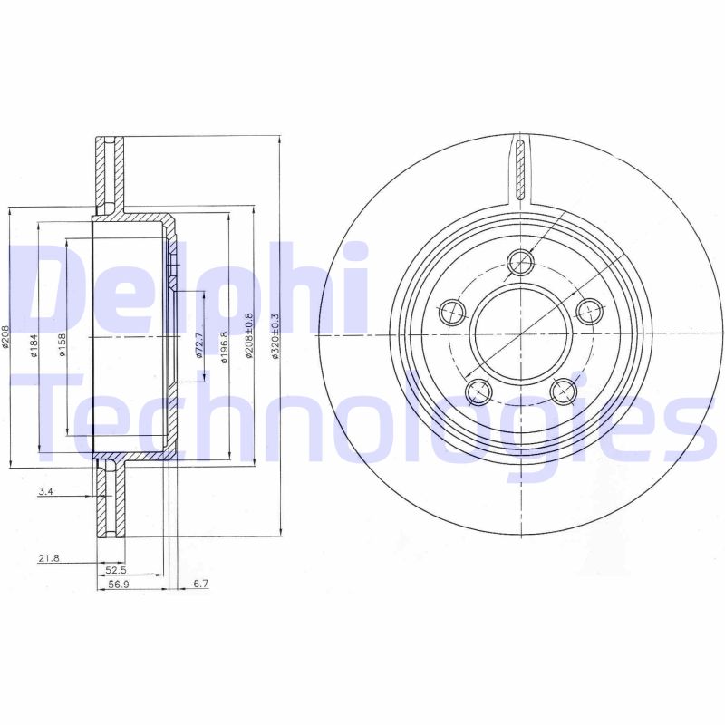 Delphi Diesel Remschijven BG4073