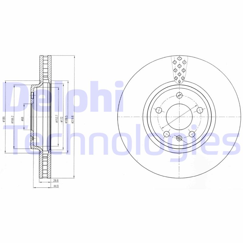 Delphi Diesel Remschijven BG4080C