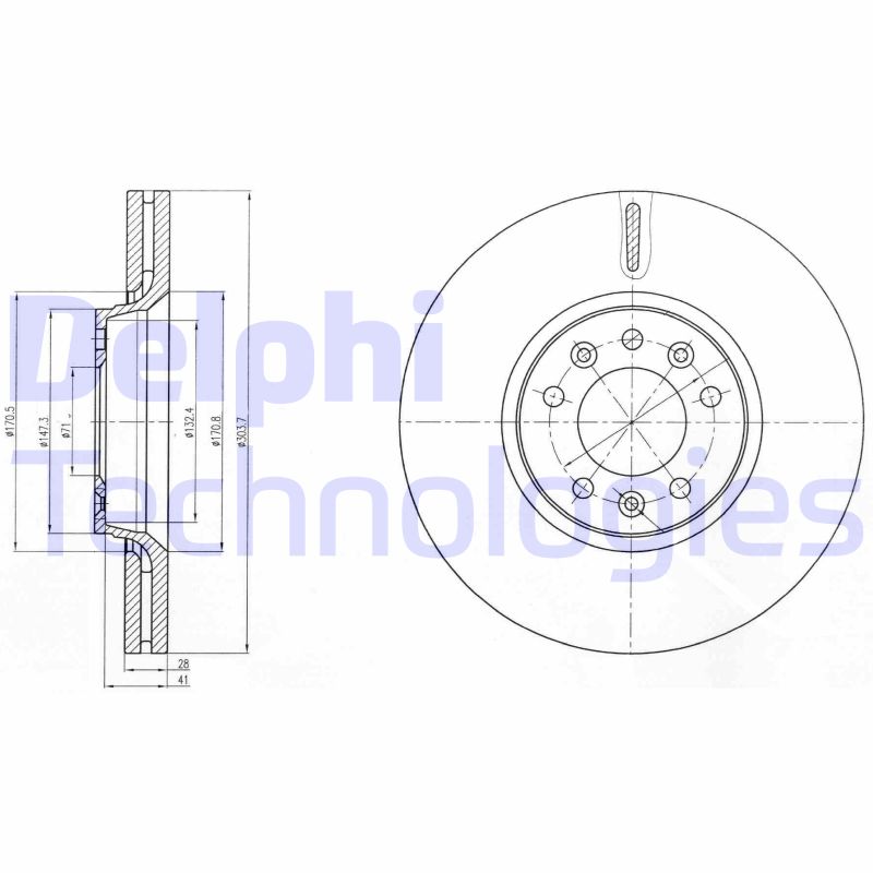 Delphi Diesel Remschijven BG4083C