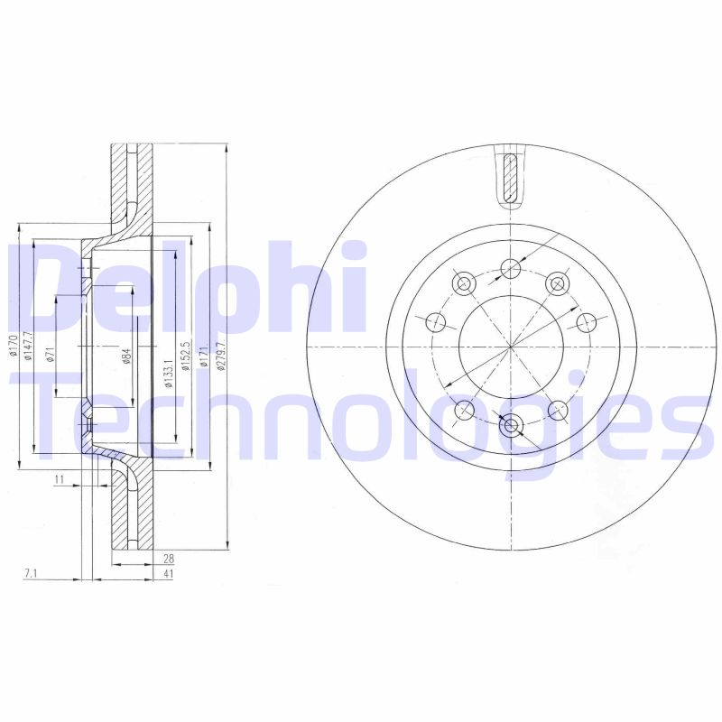 Delphi Diesel Remschijven BG4084