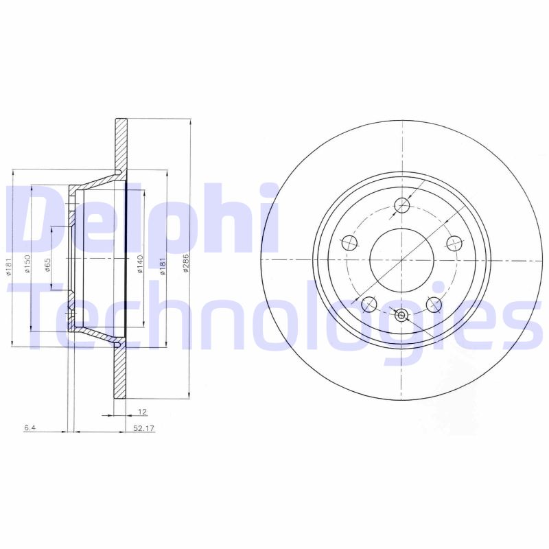 Delphi Diesel Remschijven BG4089