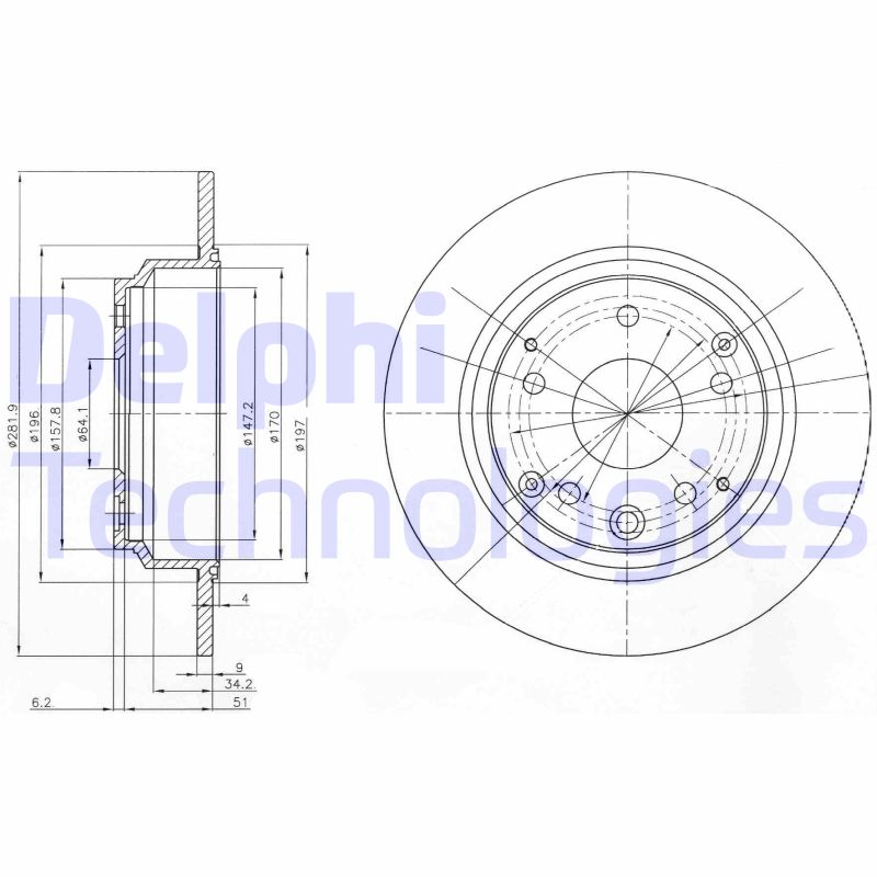 Delphi Diesel Remschijven BG4095