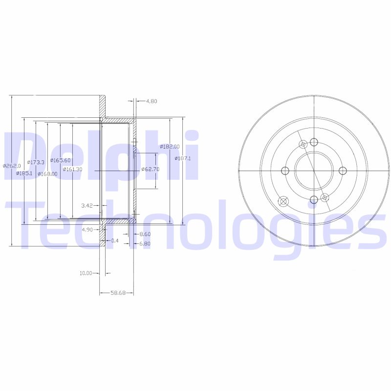 Delphi Diesel Remschijven BG4097