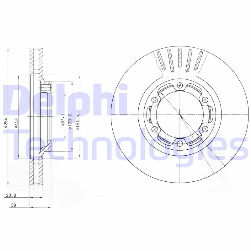 Delphi Diesel Remschijven BG4106