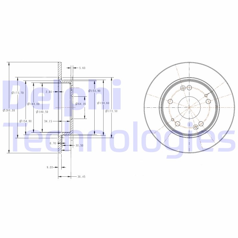 Delphi Diesel Remschijven BG4118C