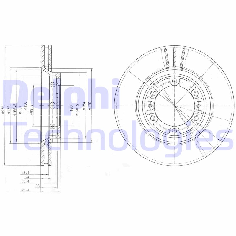 Delphi Diesel Remschijven BG4132