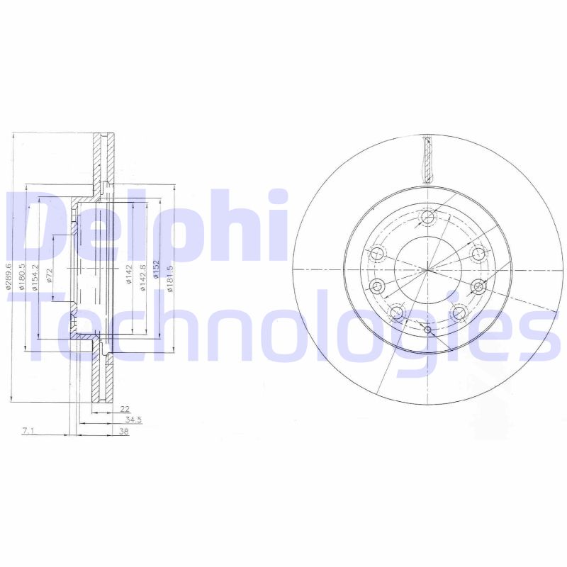 Delphi Diesel Remschijven BG4141