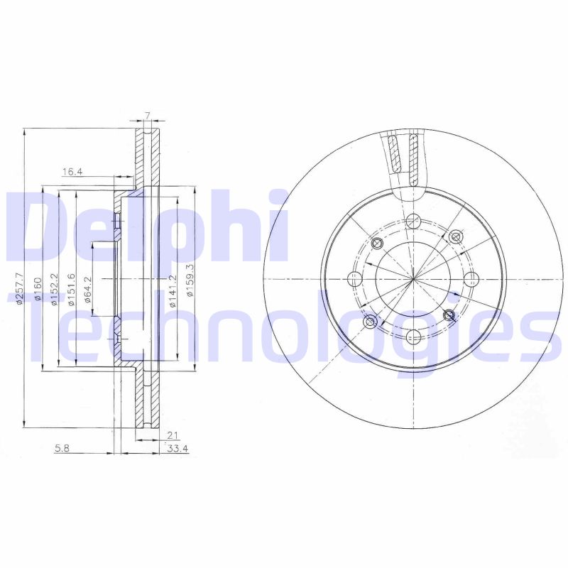 Delphi Diesel Remschijven BG4148C