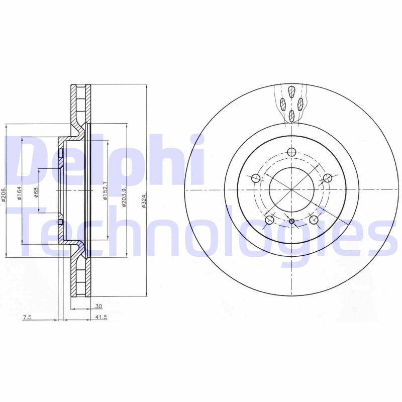 Delphi Diesel Remschijven BG4162C