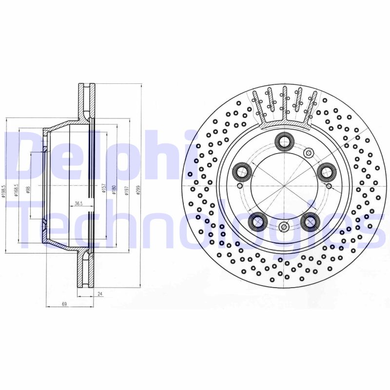 Delphi Diesel Remschijven BG4163C