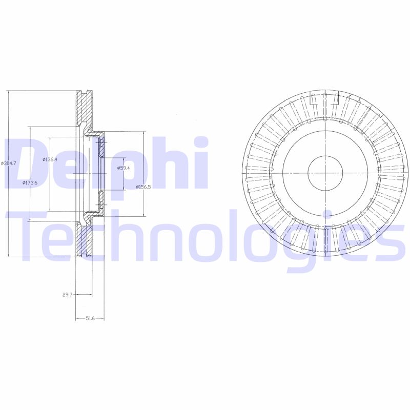 Delphi Diesel Remschijven BG4214