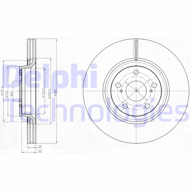 Delphi Diesel Remschijven BG4235