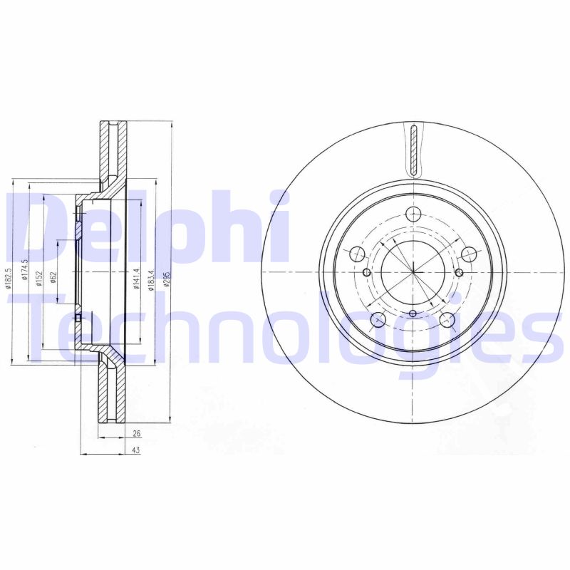 Delphi Diesel Remschijven BG4236