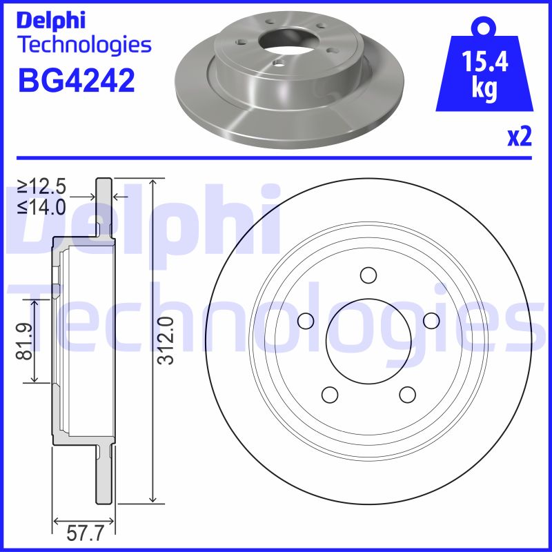 Delphi Diesel Remschijven BG4242