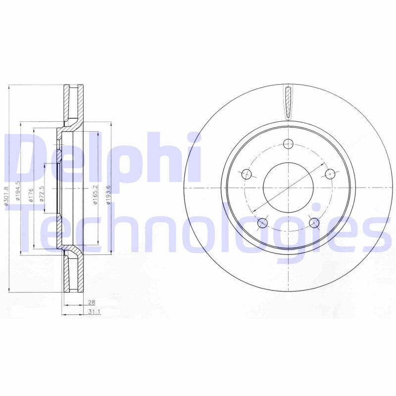 Delphi Diesel Remschijven BG4248