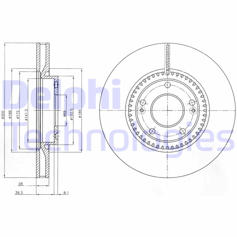 Delphi Diesel Remschijven BG4251