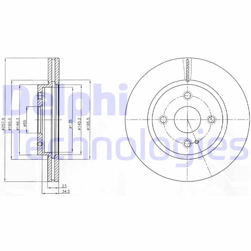 Delphi Diesel Remschijven BG4254C