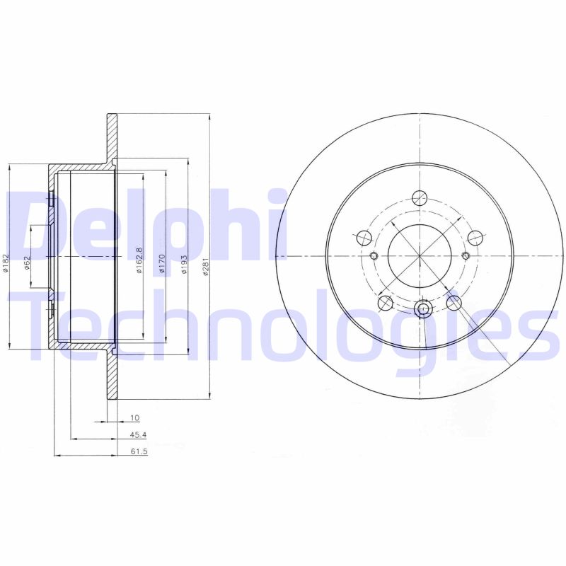 Delphi Diesel Remschijven BG4268