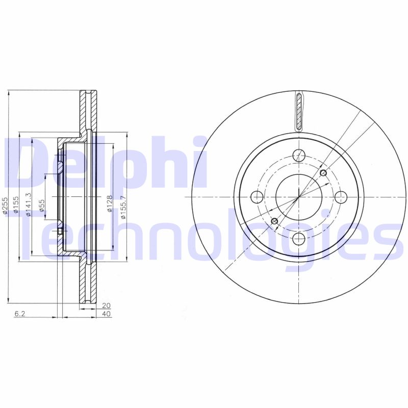 Delphi Diesel Remschijven BG4274