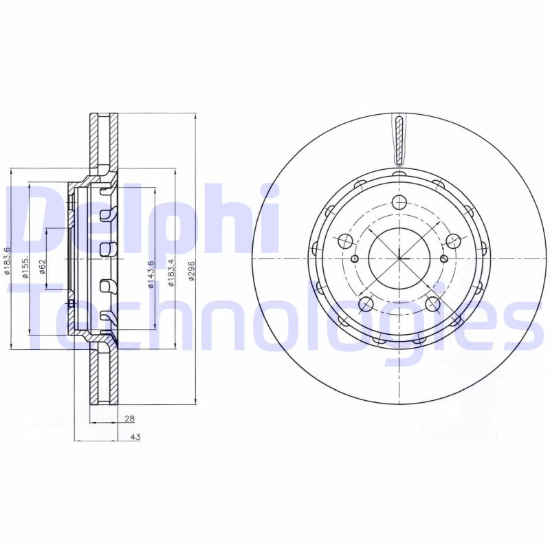 Delphi Diesel Remschijven BG4276