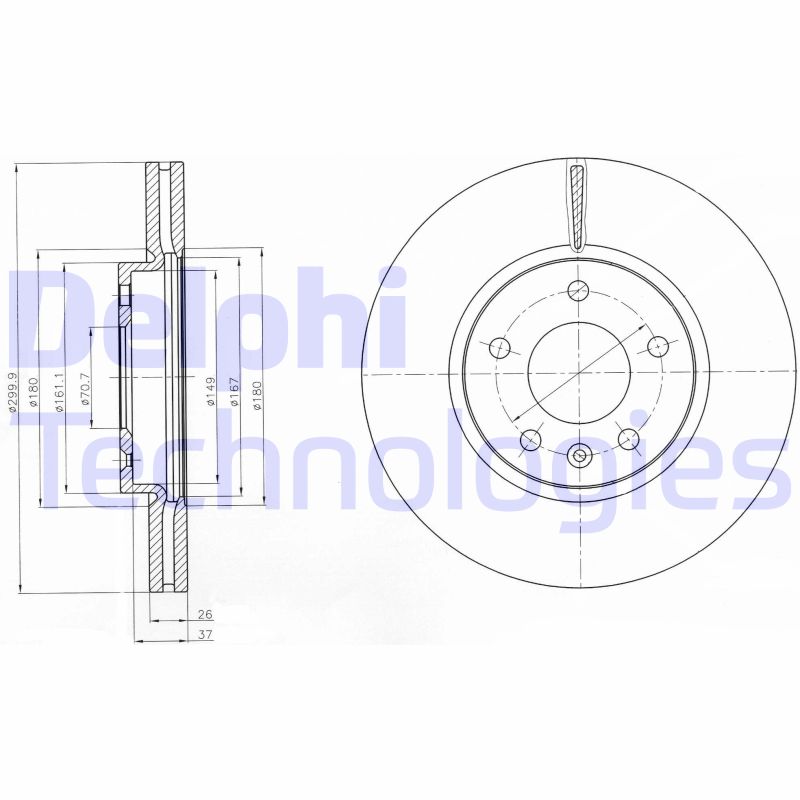 Delphi Diesel Remschijven BG4278C