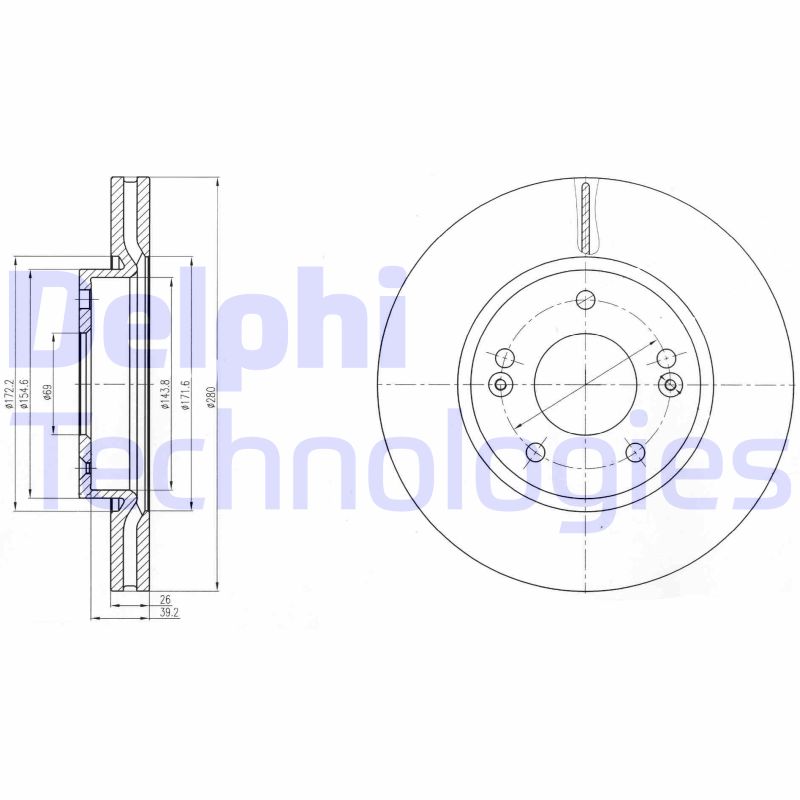 Delphi Diesel Remschijven BG4281