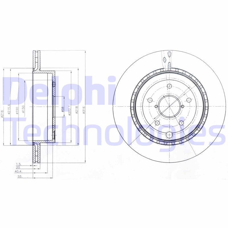 Delphi Diesel Remschijven BG4287