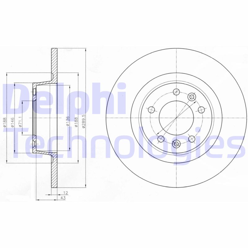 Delphi Diesel Remschijven BG4301