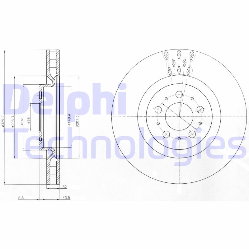 Delphi Diesel Remschijven BG4305C