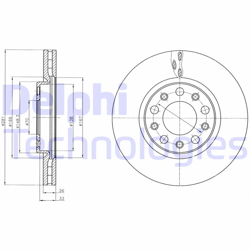 Delphi Diesel Remschijven BG4314