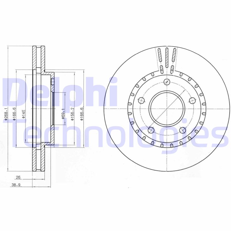 Delphi Diesel Remschijven BG4323