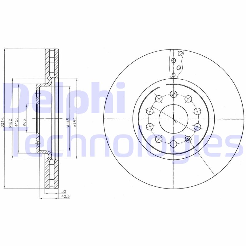 Delphi Diesel Remschijven BG4330C