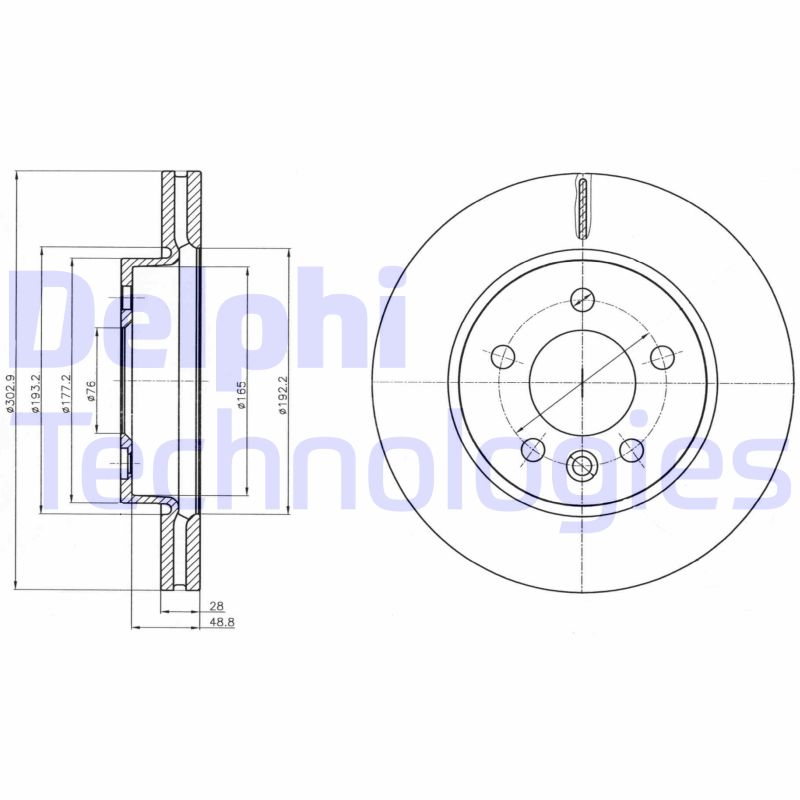 Delphi Diesel Remschijven BG4343C