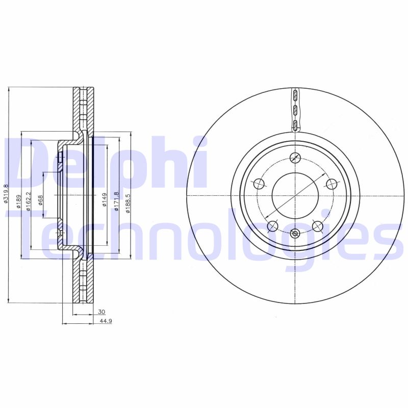 Delphi Diesel Remschijven BG4346C