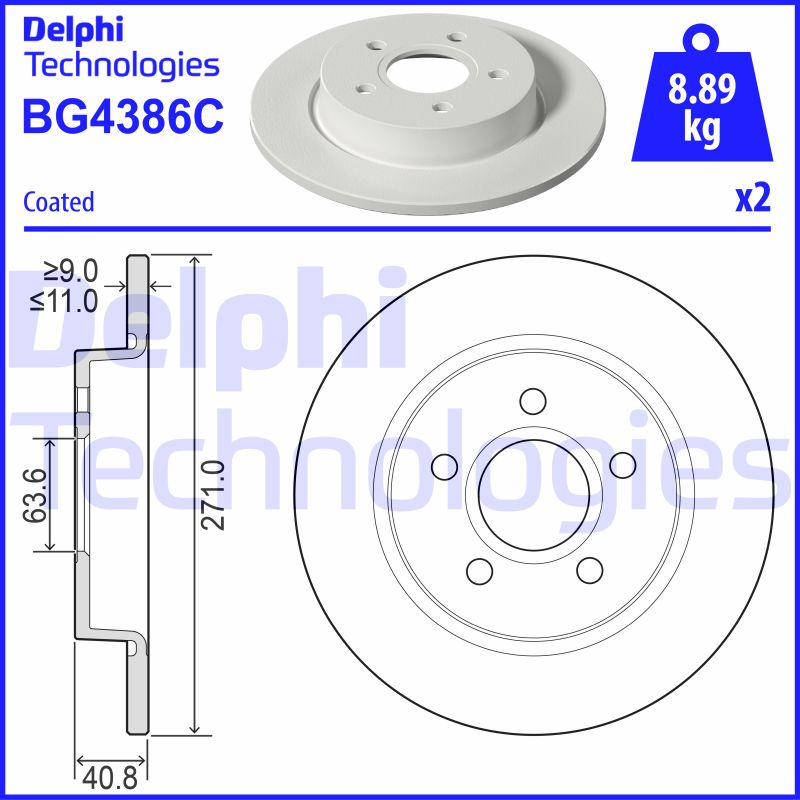 Delphi Diesel Remschijven BG4386