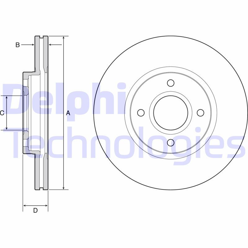 Delphi Diesel Remschijven BG4569C