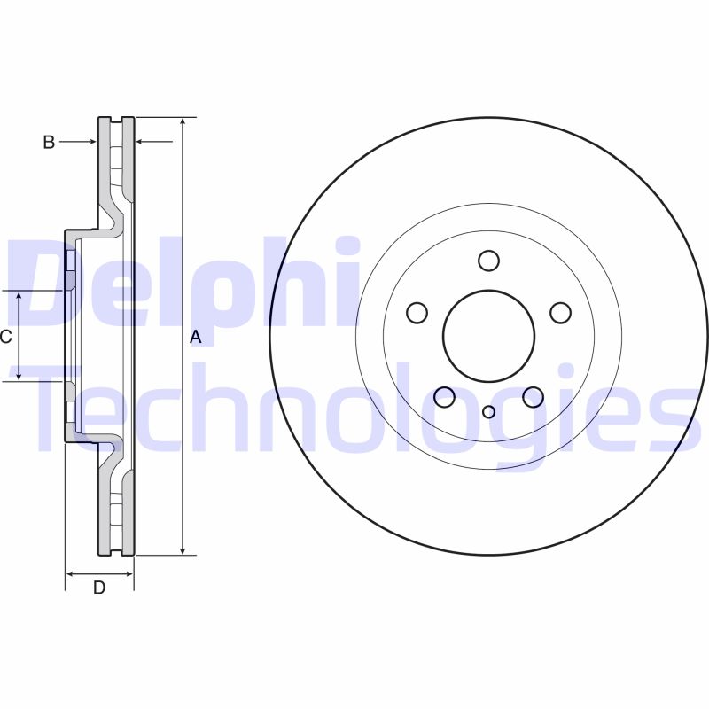 Delphi Diesel Remschijven BG4654C